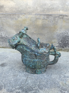 仿古青铜器工艺品摆件兽觥折觥盛酒器纯铜摆件工艺品装饰特色礼品