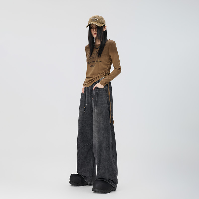 拓谷25秋冬美式加绒牛仔裤