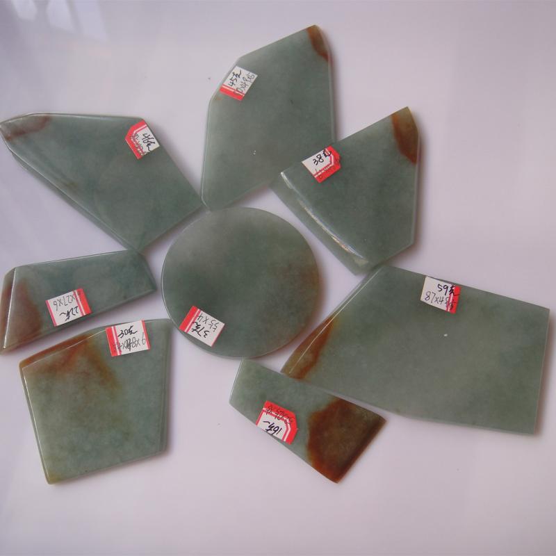 冰糯种缅甸玉石翡翠原石毛料 天然A货红 黄翡 翡翠切片料包邮捡漏