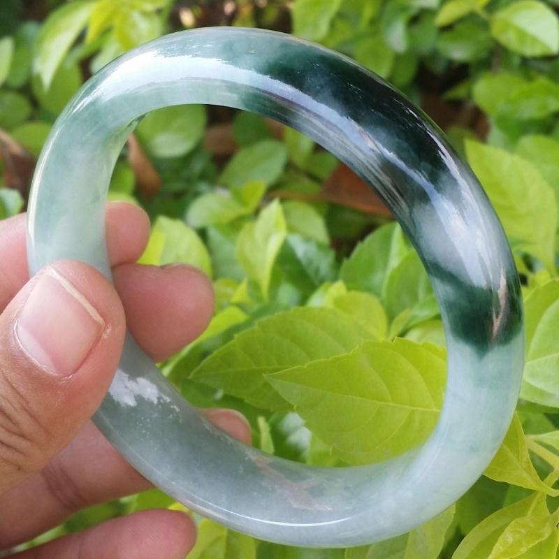 缅甸天然A货老坑翡翠玉石手镯糯冰种经典兰花翡翠手镯包邮