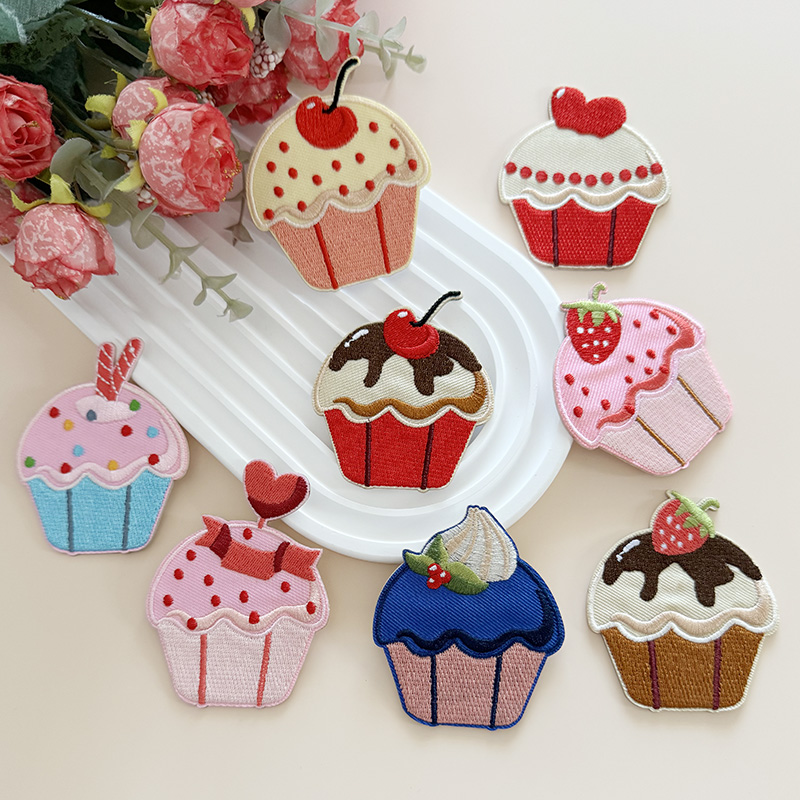 可爱冰激凌儿童衣服修补贴彩色