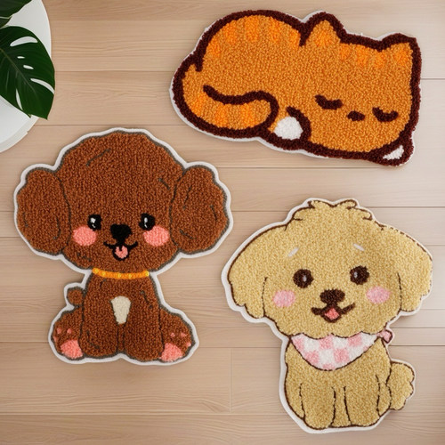 可爱卡通大号毛巾绣布贴小狗毛衣服装饰贴花羽绒服动物破洞补丁贴