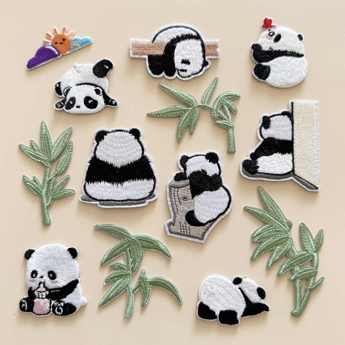 可爱卡通自粘刺绣布贴