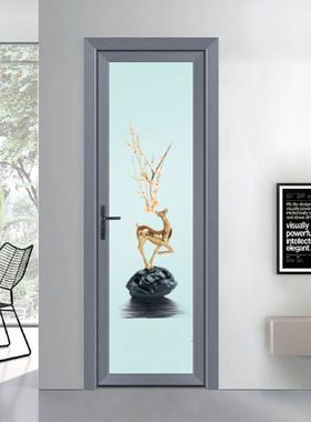 中窄彩釉简约卫生间门双层钢化玻璃铝合金卫生间厕所门浴室门厨房