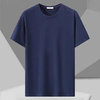 Summer plus-size short-sleeved, loose round-neck, casual pure cotton T-shirt, solid color base layer, fat guy's half-sleeved T-shirt thumbnail 6