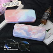 高颜值清新大框眼镜盒女便携抗压近视高级感男新款 太阳防压收纳盒