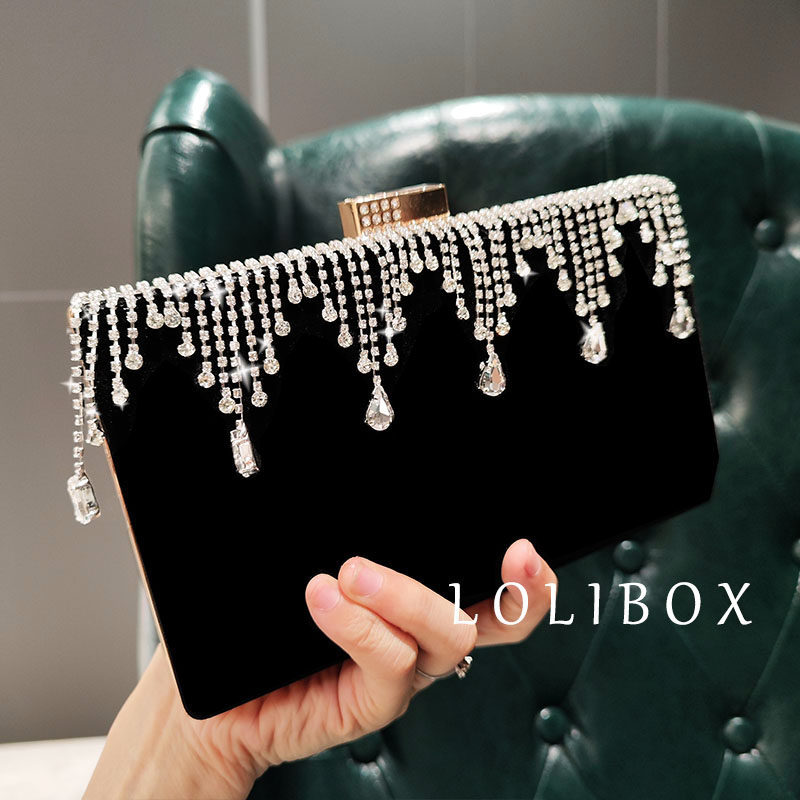 LOLIBOX晚宴包水钻流苏
