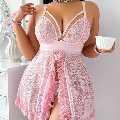 欧美风性感蕾丝透视吊带背心