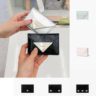 韩代韩国正品fennec三角爱心金属多卡包证件收纳包迷你零钱包卡包
