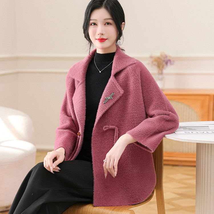中长款开衫针织直筒型绑带中老年中老年女装