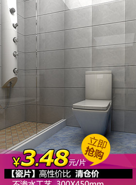 清仓专用不透水300x450小地砖