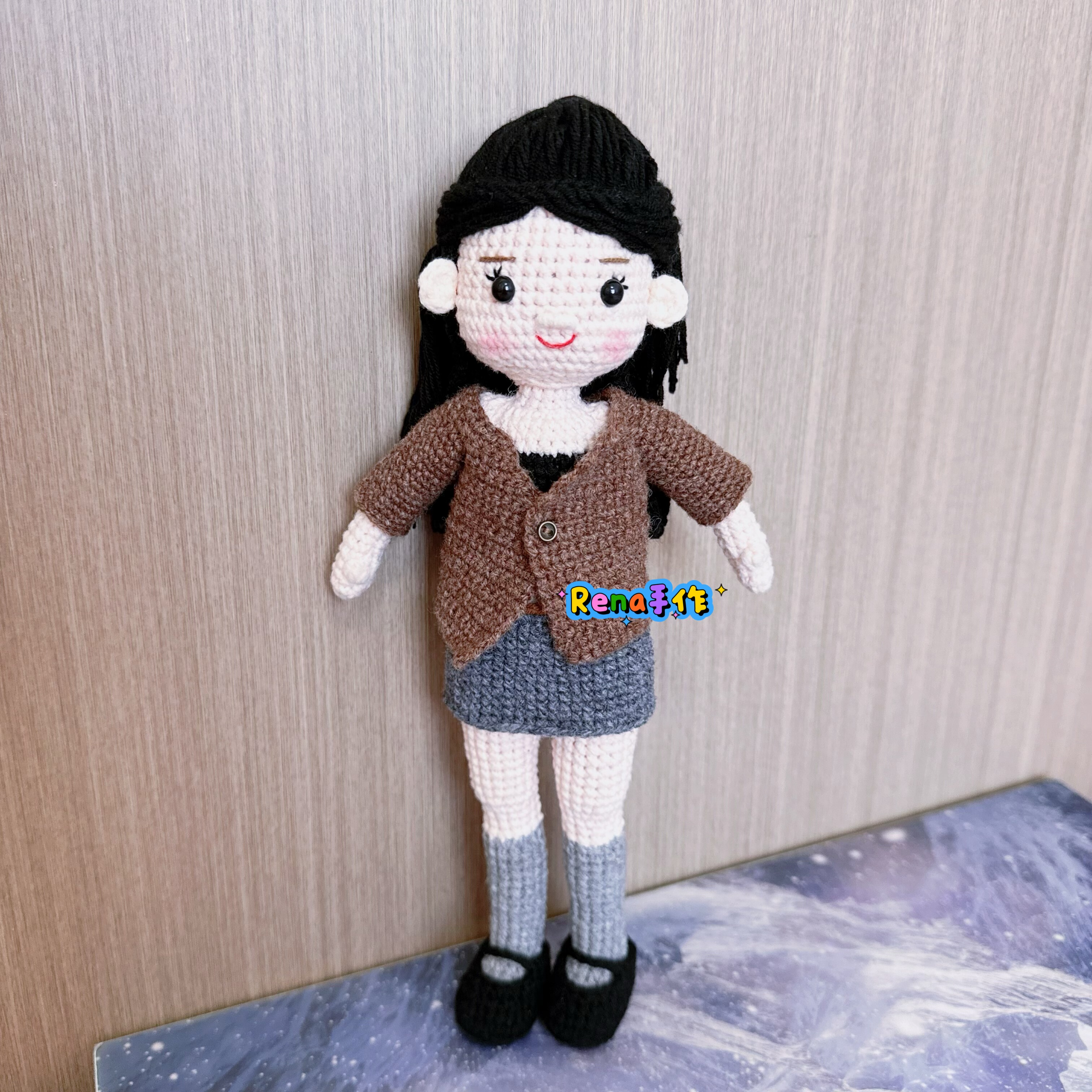 成品钩织人偶编织玩偶车载摆件包包挂件办公桌摆件钩织人偶