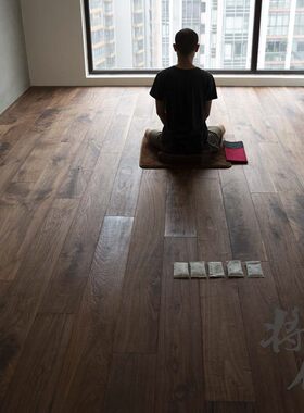 将作黑胡桃复合锁扣实木地板