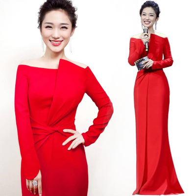 高端大气鱼尾长裙晚礼服厂家直销