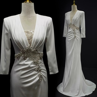 主持人宴会晚礼服裙女2025新款轻奢小众高级感高端大气艺考演出服