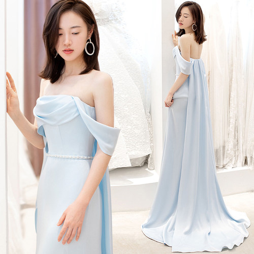 晚礼服裙晚装长裙宴会拖尾高贵