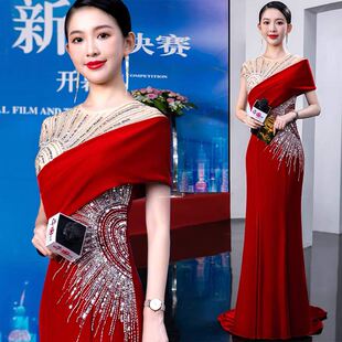 宴会晚礼服女2025新款 敬酒服新娘结婚订婚气质高级质感小众主持人