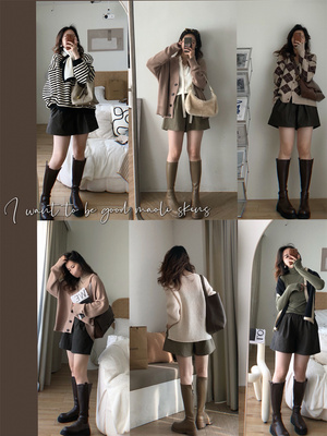 松紧腰酷飒pu短裤显瘦