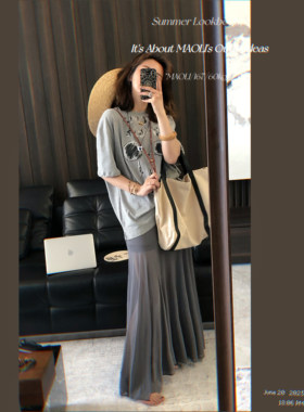 毛丽小四郎【法式米奇】卡通印花休闲oversize短袖T恤女宽松慵懒