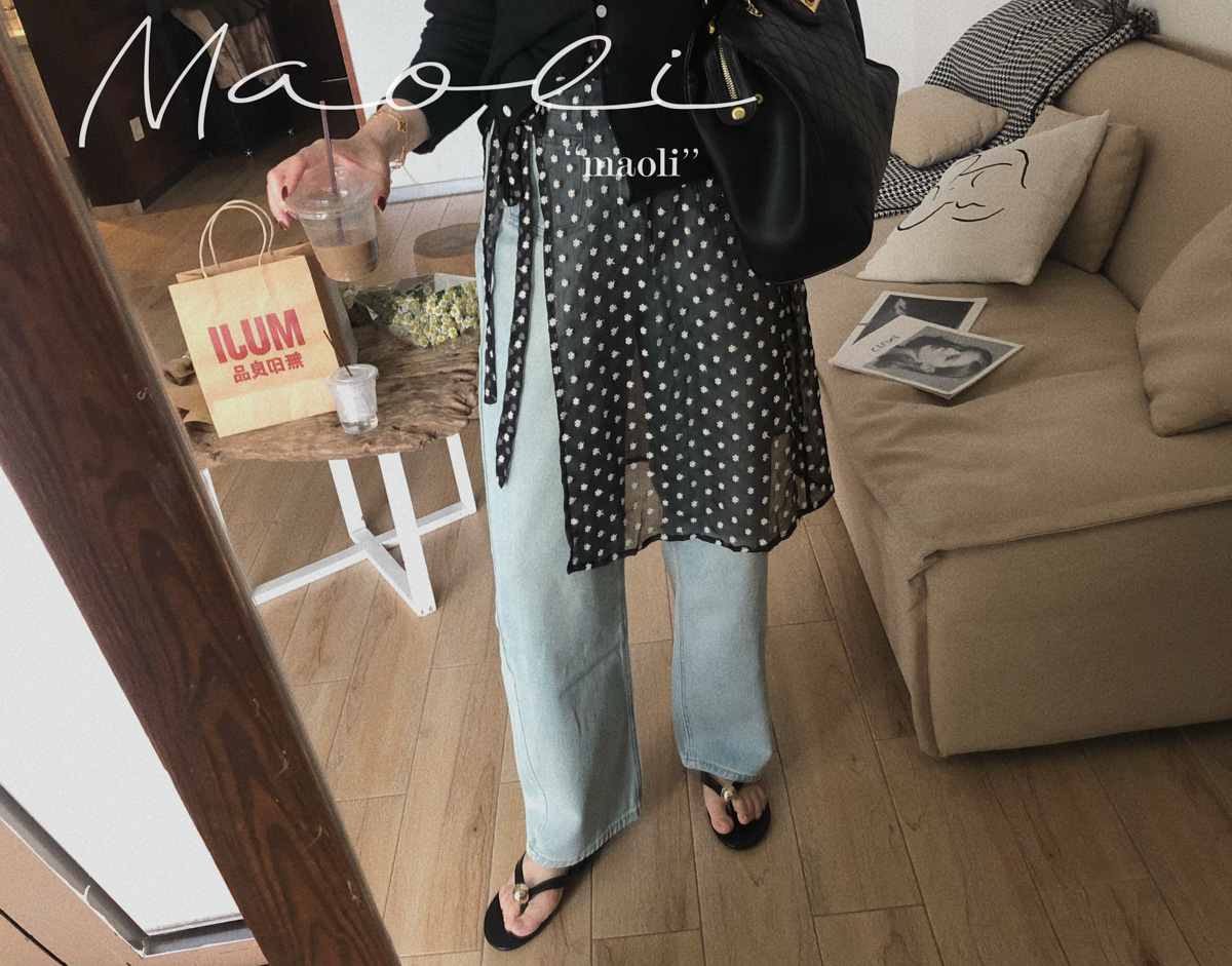 毛丽小四郎【搭配单品】设计感刺绣雏菊镂空蕾丝纱裙绑带半身外搭