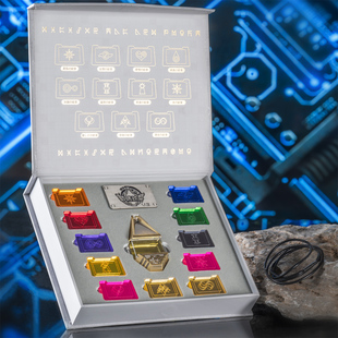 项链非万代非神圣计划机 纹章套装 数码 宝贝暴龙进化钥匙徽章数码