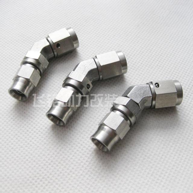 45度AN3/AN4不锈钢刹车钢喉刹车油管快速接头 铁氟龙油管接头