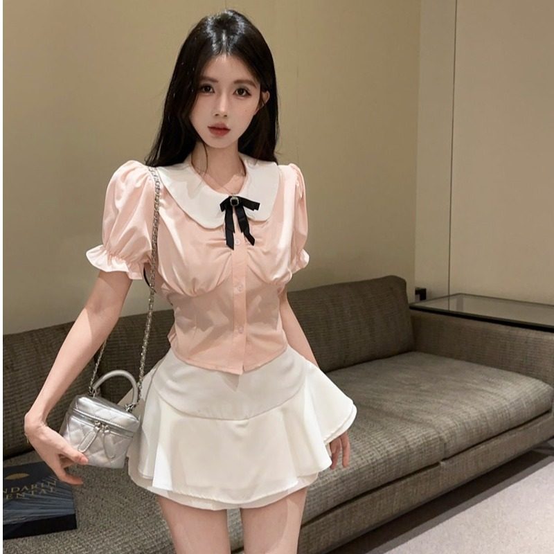 学院风jk制服2025短袖衬衫两件套