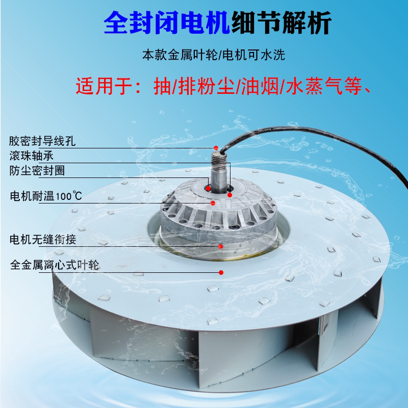 商用大功率强力抽油烟机金属涡轮增压管道风机排烟吸烟换气扇风机