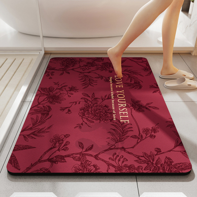 软硅藻泥吸水防摔定制浴室防滑垫