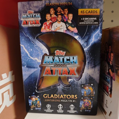 球星卡【蓝色】2025-26Topps欧冠MatchAttax大铁盒