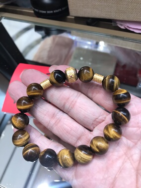 天然虎眼石手链男款招财转运珠手串礼物