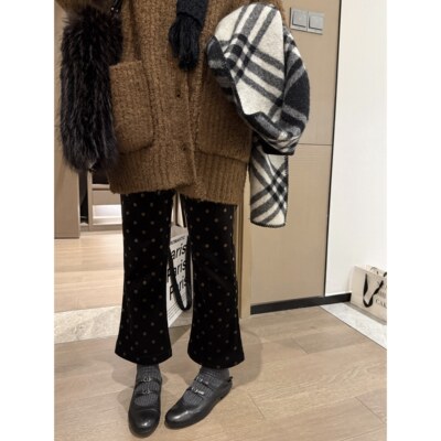 FILLE波点八分裤气质老钱风