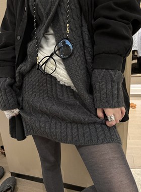 FILLE｜绞花针织短裙 复古甜辣性感氛围感气质显瘦包臀毛线半身裙