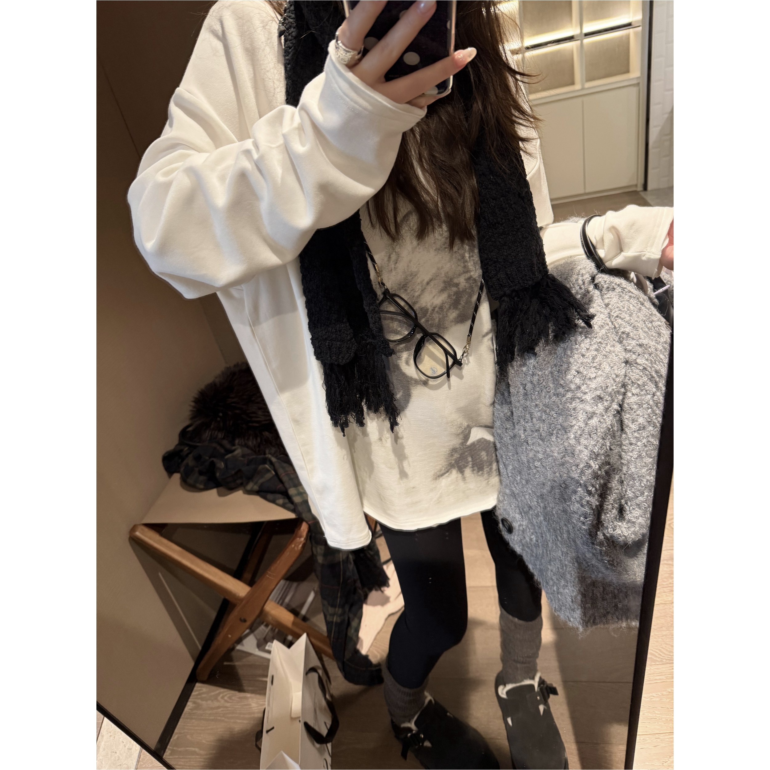 FILLE|加绒人像T恤衫