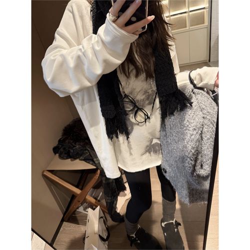 FILLE|加绒人像T恤衫