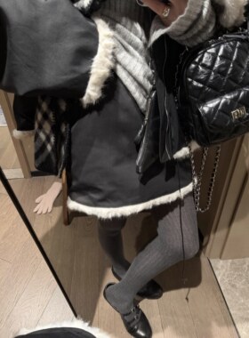 FILLE｜毛毛棉短裙 氛围法式复古气质百搭a字半身裙2025秋冬新款