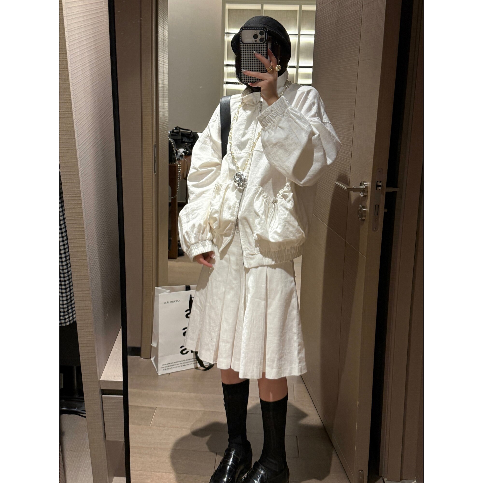 FILLE | 花苞领亚麻外套 减龄棒球服抽绳宽松苎麻棉防晒长袖上衣