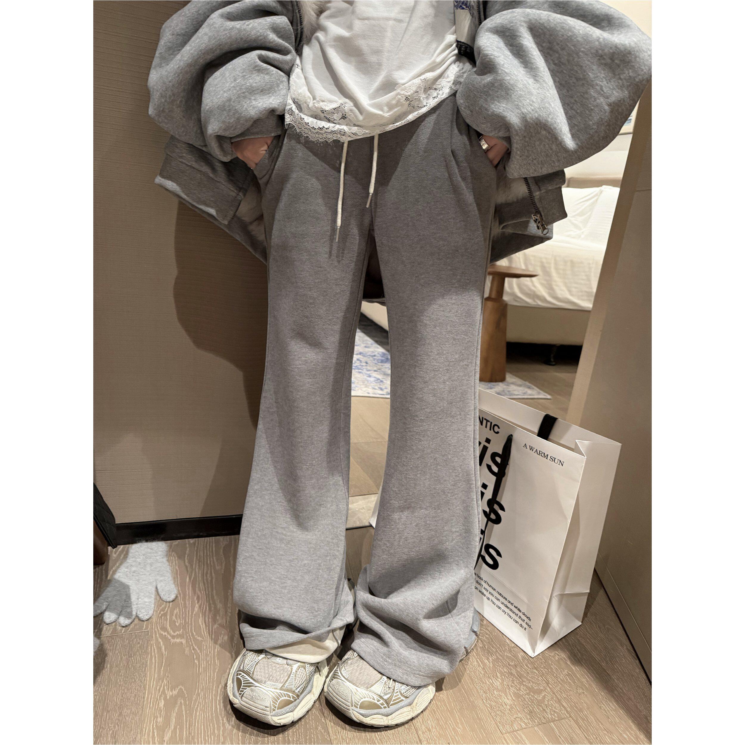 FILLE|绒面喇叭卫裤