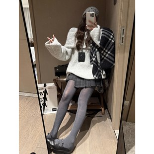 FILLE｜纽带毛衣 韩系复古氛围松弛感设计纯色慵懒针织保暖上衣