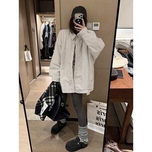 复古文艺日系休闲风宽松慵懒松弛感外套秋冬 棉衣 FILLE 衬衫