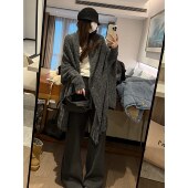 FILLE｜流苏斗篷开衫 氛围感松弛百搭保暖围巾长袖 针织披肩上衣