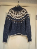 MADEINAM Premium柔暖M.OR0羊绒羊毛_复古慵懒蓝调费尔岛高领毛衣