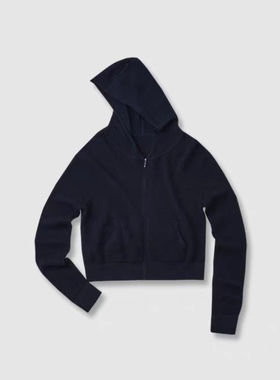 MADEINAM 康赛妮LUNA2/48支羊绒_华夫格连帽针织开衫/直筒裤套装