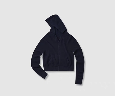 MADEINAM 康赛妮LUNA2/48支羊绒_华夫格连帽针织开衫/直筒裤套装