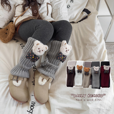 女童连裤袜加绒加厚秋冬堆堆袜套