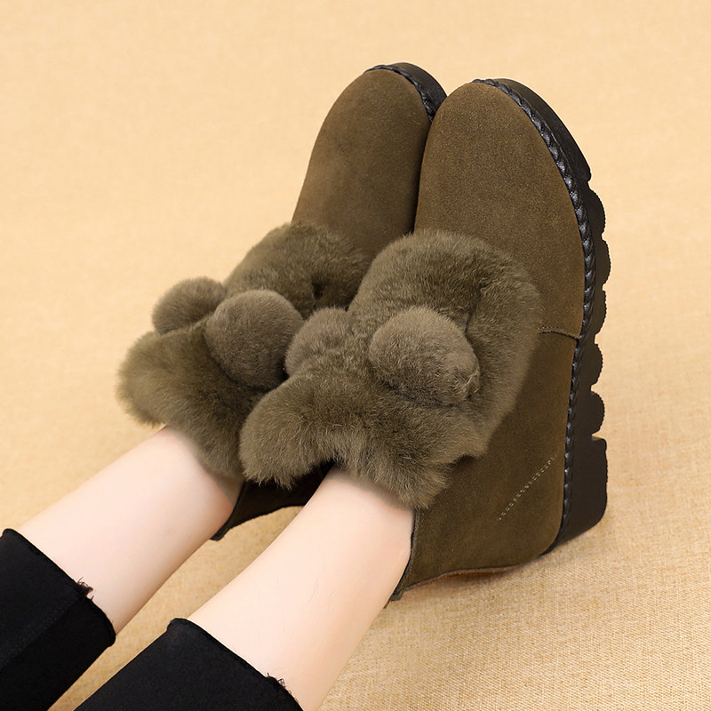 冬季加绒雪地靴女2025新款防滑平底软底棉靴真皮棉鞋短筒保暖短靴,女鞋,时尚雪地靴,淘宝优惠券,粉丝福利购,淘宝优惠卷