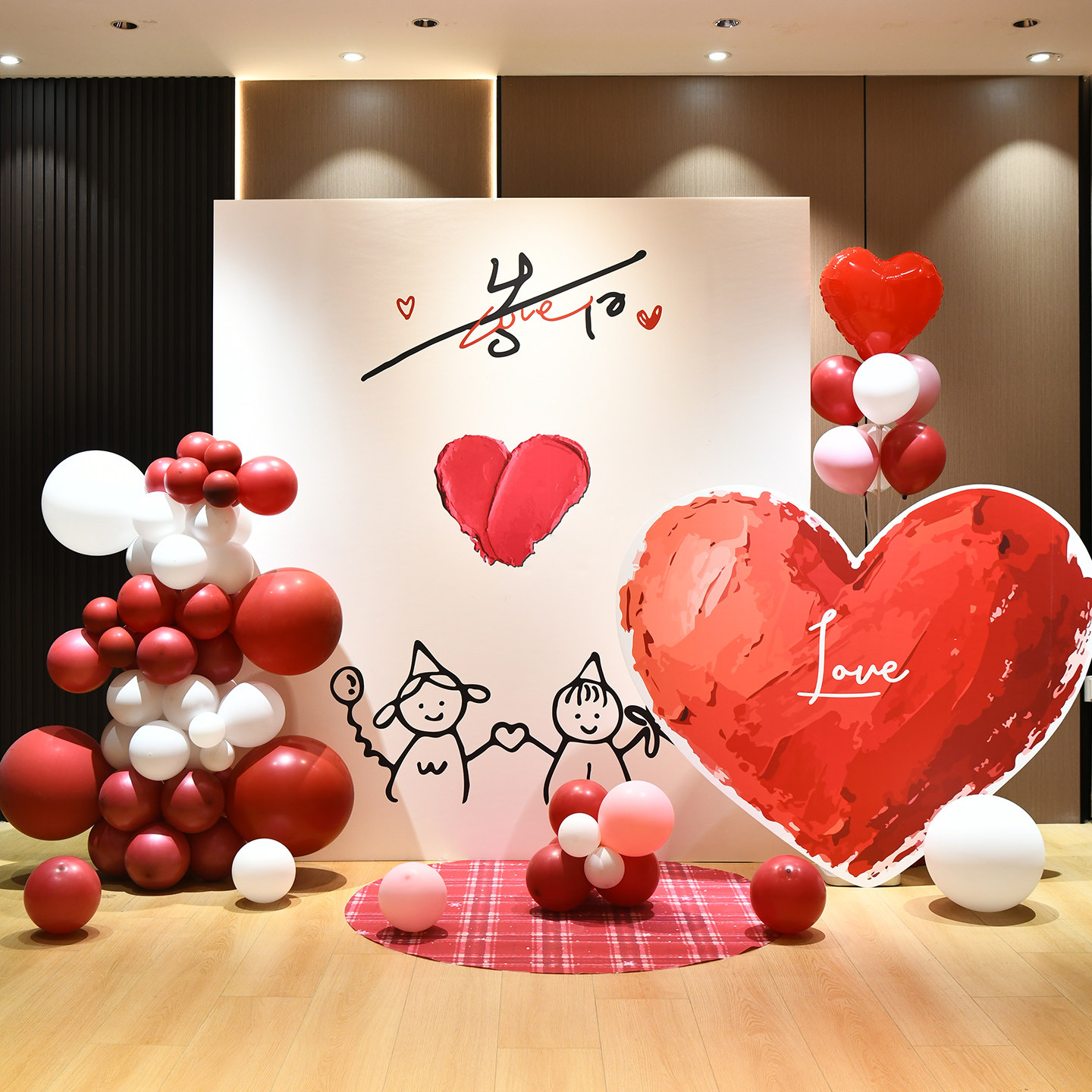 商场店铺情人节活动布置装饰kt板背景墙氛围感拍照打卡背景墙美陈,节庆用品/礼品,装扮布置套餐,淘宝优惠券,粉丝福利购,淘宝优惠卷