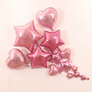 五角星铝膜气球心形铝膜气球结婚婚房婚礼装饰生日求婚布置
