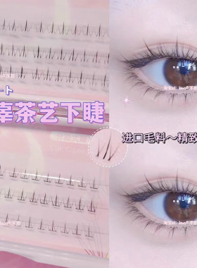 MissWink分段小火苗下睫毛透明梗单簇分段自然柔软仿真嫁接