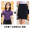 Women's short sleeved deep purple inch shirt+black half skirt set